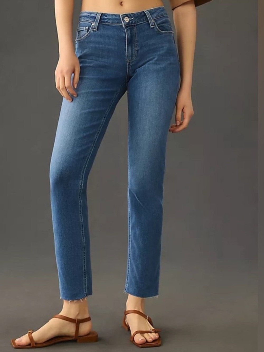 Paige Brigitte Raw Hem Ankle Jeans